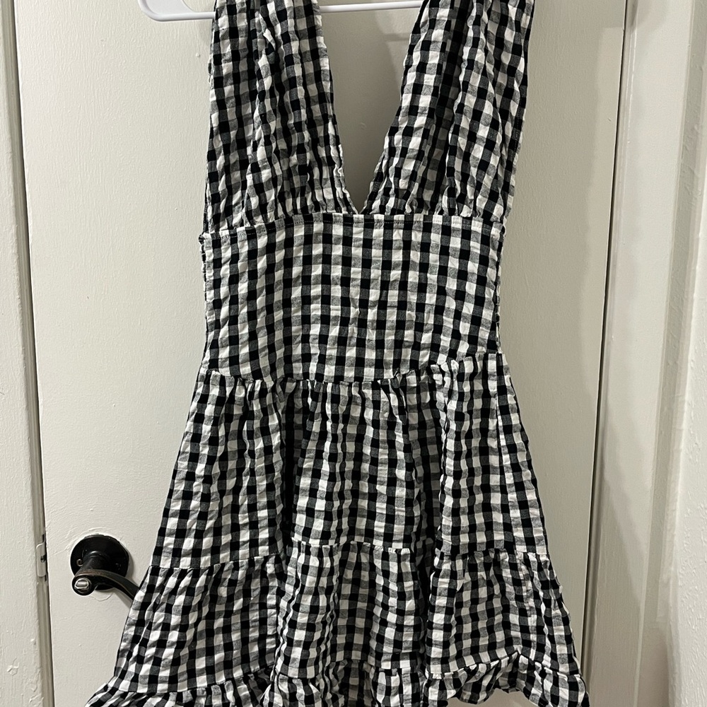 Black and White Gingham Dress